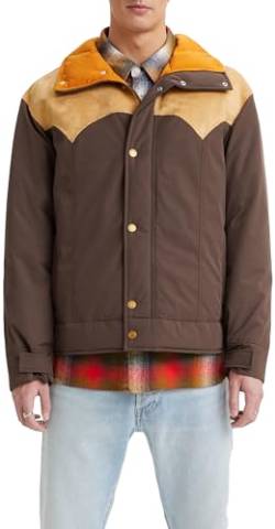 Levi's Men's Webster Western Puffer Jacket, Chocolate Brown, L von Levi's