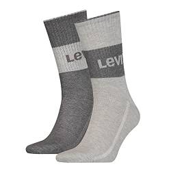 Levi's Unisex-Adult Plant Based Dying Cut 2 Pack Short Sock, Grey Combo, 39/42 von Levi's