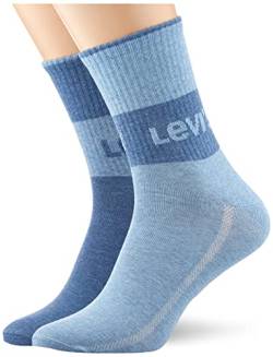 Levi's Unisex-Adult Plant Based Dying Short Cut Socks, Blue Combo, 43/46 von Levi's