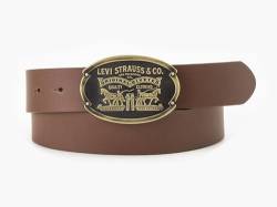 Levi's Unisex Billy Plakette Belt, Medium Brown, 100 cm von Levi's