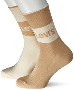Levi's Unisex Classic Short Sock, Tea Brown, 39/42, 2er Pack von Levi's