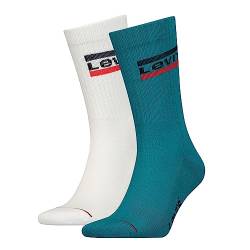 Levi's Unisex Crew Sock, Ocean Depths, 43/46 (2er Pack) von Levi's