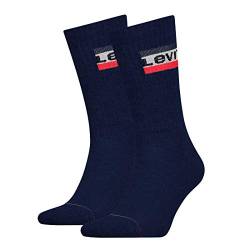 Levi's Unisex Crew Socken, Marineblau, 35/38 (2er Pack) von Levi's
