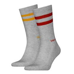 Levi's Unisex Crew Socken, Orange/Gelb, 43/46 von Levi's