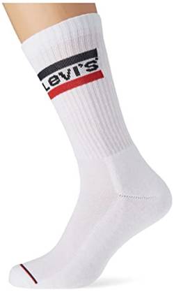 Levi's Unisex Crew Socken, Weiß, 39/42 (2er Pack) von Levi's