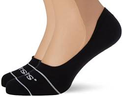 Levi's Unisex Footie Socken, Schwarz, 43/46 (2er Pack) von Levi's
