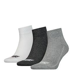 Levi's Unisex Quarter Socken, Grau, 39/42 (3er Pack) von Levi's