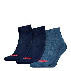Levi's Unisex Quarter Socken, Marineblau, 43/46 (3er Pack) von Levi's