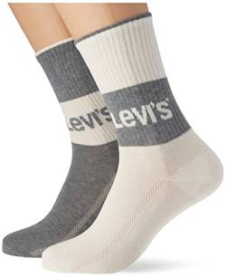 Levi's Unisex Short Sock, Grey Combo, 35/38 (2er Pack) von Levi's