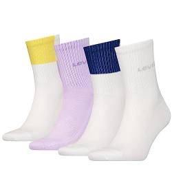 Levi's Unisex Short Sock, White Combo, 39/42 (4er Pack) von Levi's