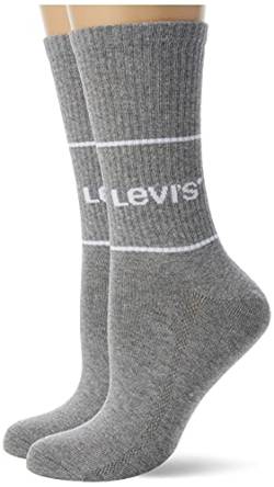 Levi's Unisex Short Socken, Grau, 43/46 (2er Pack) von Levi's