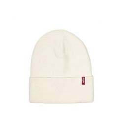 Levi's Unisex Slouchy RED TAB Beanie, Regular White, One Size von Levi's