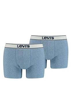 Levi's Vintage Heather Herren Boxershorts Unterwäsche Retroshorts 2er Pack, Farbe:Light Blue, Bekleidungsgröße:XXL von Levi's