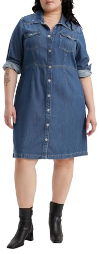 Levi's Women's Plus Size Otto Western Dresses, Square Deal, 1XL von Levi's