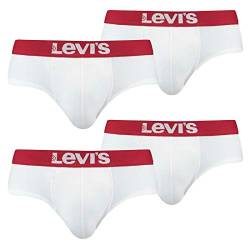 Levis Herren Basic Brief Slip Unterwäsche im Vorteilspack (4er Pack), Farbe:317 - White/White, Bekleidungsgröße:XL von Levi's