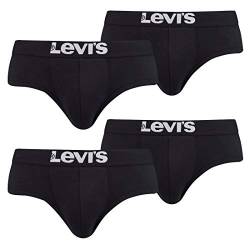 Levis Herren Basic Brief Slip Unterwäsche im Vorteilspack (4er Pack), Farbe:884 - Jet Black, Bekleidungsgröße:XL von Levi's