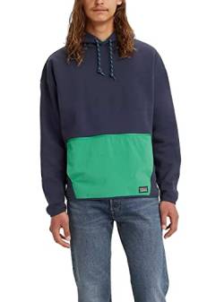 Levis Utility Colorblock Sweatshirt, Marineblau und Grün M von Levi's