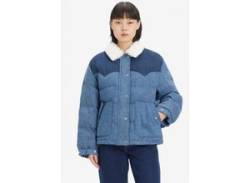 Winterjacke LEVI'S "WESTERN PUFF BLUES" Gr. S (36), blau (medium blue worn) Damen Jacken Winterjacken von Levi's