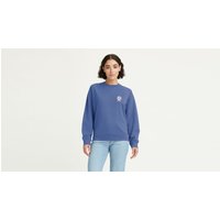 Levi's® Sweatshirt, Logo-Detail, Rippbündchen, für Damen, blau, L von Levis