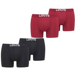 Levis Herren Boxershort Men Solid Basic Boxer Rot Weiss Blau Grau Schwarz - 4er 6er 8er Multipack von Levis