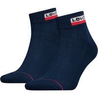 Levis Unisex Quarter Sportsocken Mid Cut Sportswear Logo 2er Pack von Levis