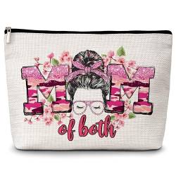 Make-up-Tasche für Mütter – Kosmetiktasche für Mütter von beiden – Blush Pink mit Blumenmuster – Geschenk für neue Mutter, Schwiegermutter – Muttertags-, Geburtstags-, Weihnachtsgeschenke, von Levitatinyear