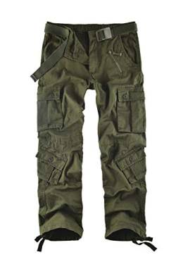 Leward Herren Cargohose mit 8 Taschen, Wildbaumwolle, Militär-Stil, Cargo-Camouflage, für Kampfarbeit, Cargo-Hose - - 50 von Leward