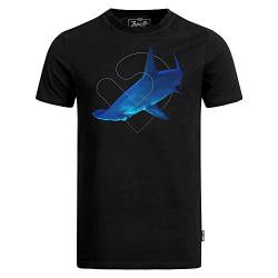 Lexi&Bö Hai T-Shirt Hammerhead Herren für Taucher in schwarz mit großem Hammerhai Aufdruck Tauchen von Lexi&Bö
