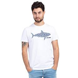 Lexi&Bö Smart Sardines Herren T-Shirt mit witzigem Fisch Druck in Hai Form aus Bio-Baumwolle und fairer Produktion in Portugal von Lexi&Bö