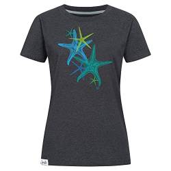Lexi&Bö Starfish T-Shirt Damen in edlem Dark Grey Melange aus 100% Bio-Baumwolle von Lexi&Bö