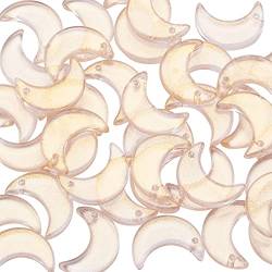 LiQunSweet 100 Stück glitzernde goldene Puderglaskristalle Halbmond-Anhänger für Modeschmuck, DIY-Zubehör, Glas von LiQunSweet