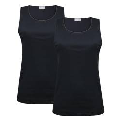 Liabel Damen Unterhemden Tanktop warm Baumwolle 2er Pack, Art. 2828-16 Schwarz 7 von Liabel