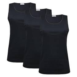 Liabel Damen Unterhemden Tanktop warm Baumwolle 3er Pack, Art. 2828-16 Schwarz 7 von Liabel