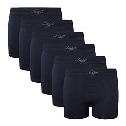 Liabel Herren Boxershorts Seamless Art. 010, 6er Pack Schwarz M von Liabel