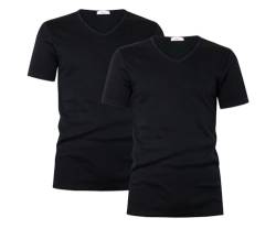 Liabel Herren Kurzarm Shirt Thermo Cotton V-Ausschnitt, Art. 2855-53, 2er Pack Schwarz XXL von Liabel