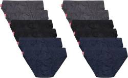 Liabel Herren Slips Unterhosen aus natürlicher Baumwolle, Art. 959 12er Pack, Mehrfarbig, 6 (XL) von Liabel