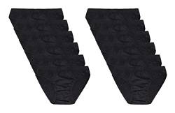 Liabel Herren Slips Unterhosen aus natürlicher Baumwolle, Art. 959 12er Pack, Schwarz, 4 (M) von Liabel