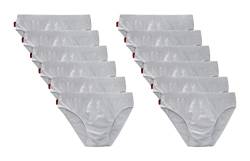 Liabel Herren Slips Unterhosen aus natürlicher Baumwolle, Art. 959 12er Pack, Weiß, 4 (M) von Liabel