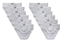 Liabel Herren Slips Unterhosen aus natürlicher Baumwolle, Art.940 12er Pack, Weiß, 8 (3XL) von Liabel