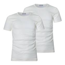 Liabel Herren T-Shirt Wolle Rundhalsausschnitt Art. 5110-23, 2er Pack Weiß XXL von Liabel