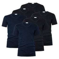 Liabel Herren T-Shirt mit V-Ausschnitt 4428/t53 6er Pack Mehrfarbig L von Liabel