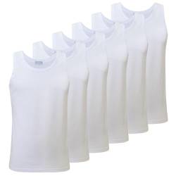 Liabel Herren Tanktop Baumwolle 4428 6er Pack Weiß XL von Liabel