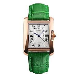 LianShi Uhr Roman Number Quarz Armbanduhr Präzise Skala Weißes Zifferblatt Wasserdicht 30M Business Style für Damen Herren 4 Farben von LianShi