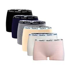 Libella® Panties Boxershorts Damen 6er Pack Hipsters Damen Unterhosen Hotpants Damen Unterwäsche Pantys Damen Baumwolle Boxershorts Frauen 3429UN4 Mehrfarbig-C L von Libella