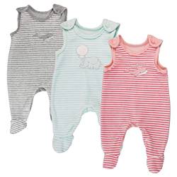 Libella Baby Jungen Mädchen Unisex Strampler mit Fuß aus Samt 3er Pack 7101 GRP 74 von Libella