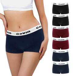 Libella Damen Boxershorts Baumwolle Radlerhose Damen Unterhosen Baumwolle Unterwäsche Damen Panties Boxershorts Baumwolle Pantys Nahtlos Hipster Panties Damen 6er Pack 3921B S von Libella