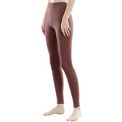 Libella Damen Lange Leggings bunt mit Hohe Taille Slim Fit Fitnesshose Sport aus Baumwolle 4108 Braun L von Libella