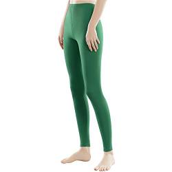 Libella Damen Lange Leggings bunt mit Hohe Taille Slim Fit Fitnesshose Sport aus Baumwolle 4108 Grün 3XL von Libella