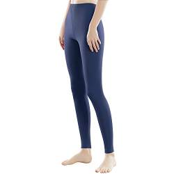 Libella Damen Lange Leggings bunt mit Hohe Taille Slim Fit Fitnesshose Sport aus Baumwolle 4108 Marineblau 3XL von Libella