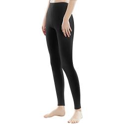 Libella Damen Lange Leggings bunt mit Hohe Taille Slim Fit Fitnesshose Sport aus Baumwolle 4108 Schwarz 2XL von Libella